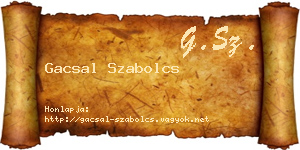 Gacsal Szabolcs névjegykártya