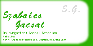 szabolcs gacsal business card